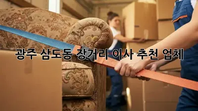 광주 삼도동 장거리 이사 추천 업체